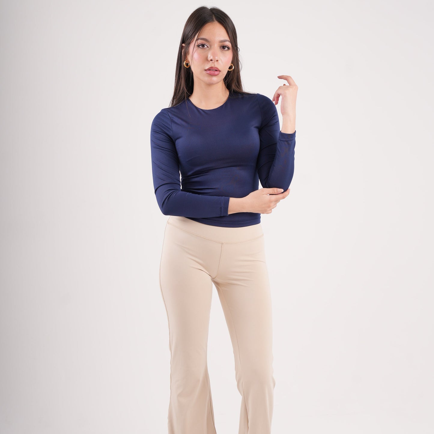 Dual-Layer Long Sleeve Top